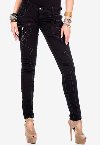 Cipo & Baxx Slim-fit-Jeans, mit ausgefallenen Ziernähten kaufen