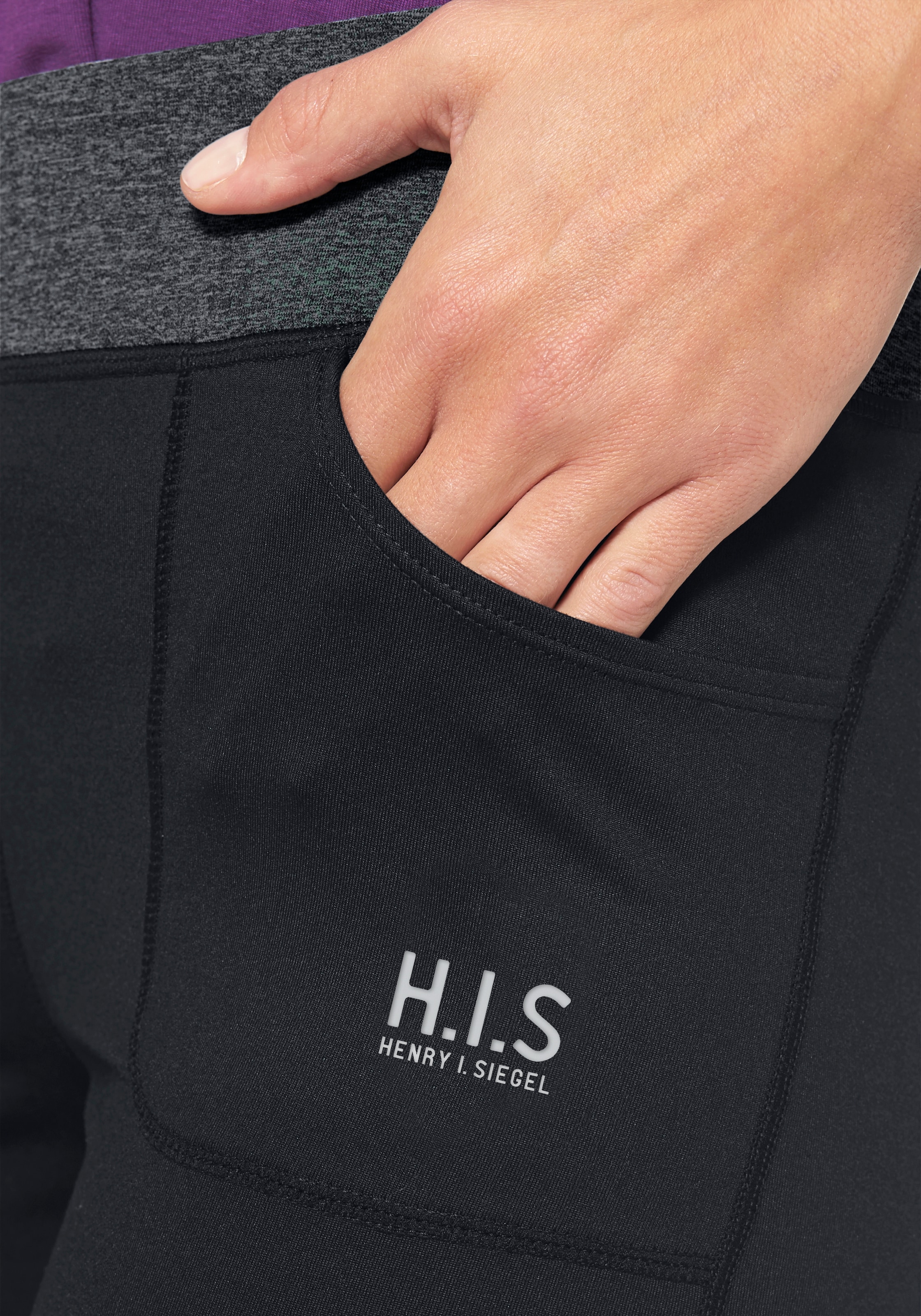 H.I.S Jazzpants »aus recyceltem Material«, Bund mit Wickeloptik online