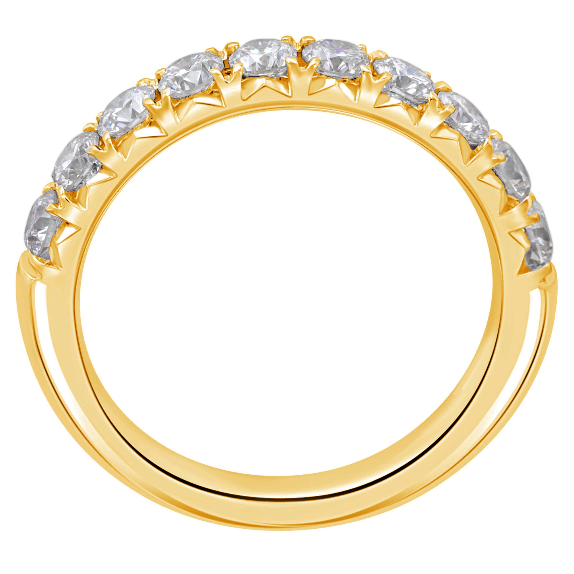 ONE ELEMENT Diamantring »0.25 ct Diamant Brillant Memoire Ring aus 585  Gelbgold«, Damen Gold Schmuck Memoire | I\'m walking