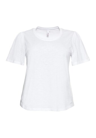 Sheego T-Shirt »Shirt«, mit kurzen Flügelärmeln, aus reiner Baumwolle kaufen
