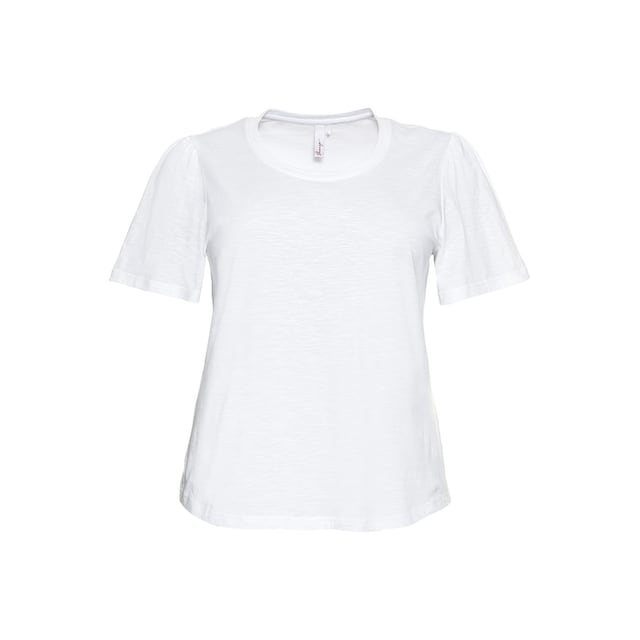 Sheego T-Shirt »Große Größen«, mit kurzen Flügelärmeln, aus reiner Baumwolle  shoppen | I'm walking