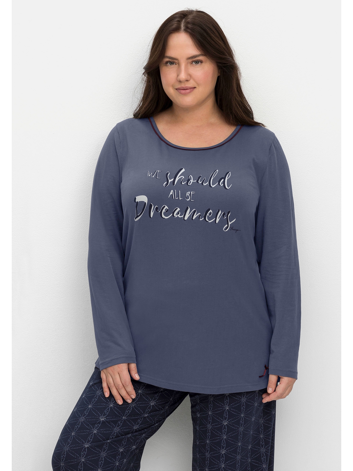 sheego -  Pyjamaoberteil "Schlafshirt", aus hautfreundlichem Baumwollmix