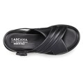 LASCANA Sandalette, aus Leder mit Keilabsatz