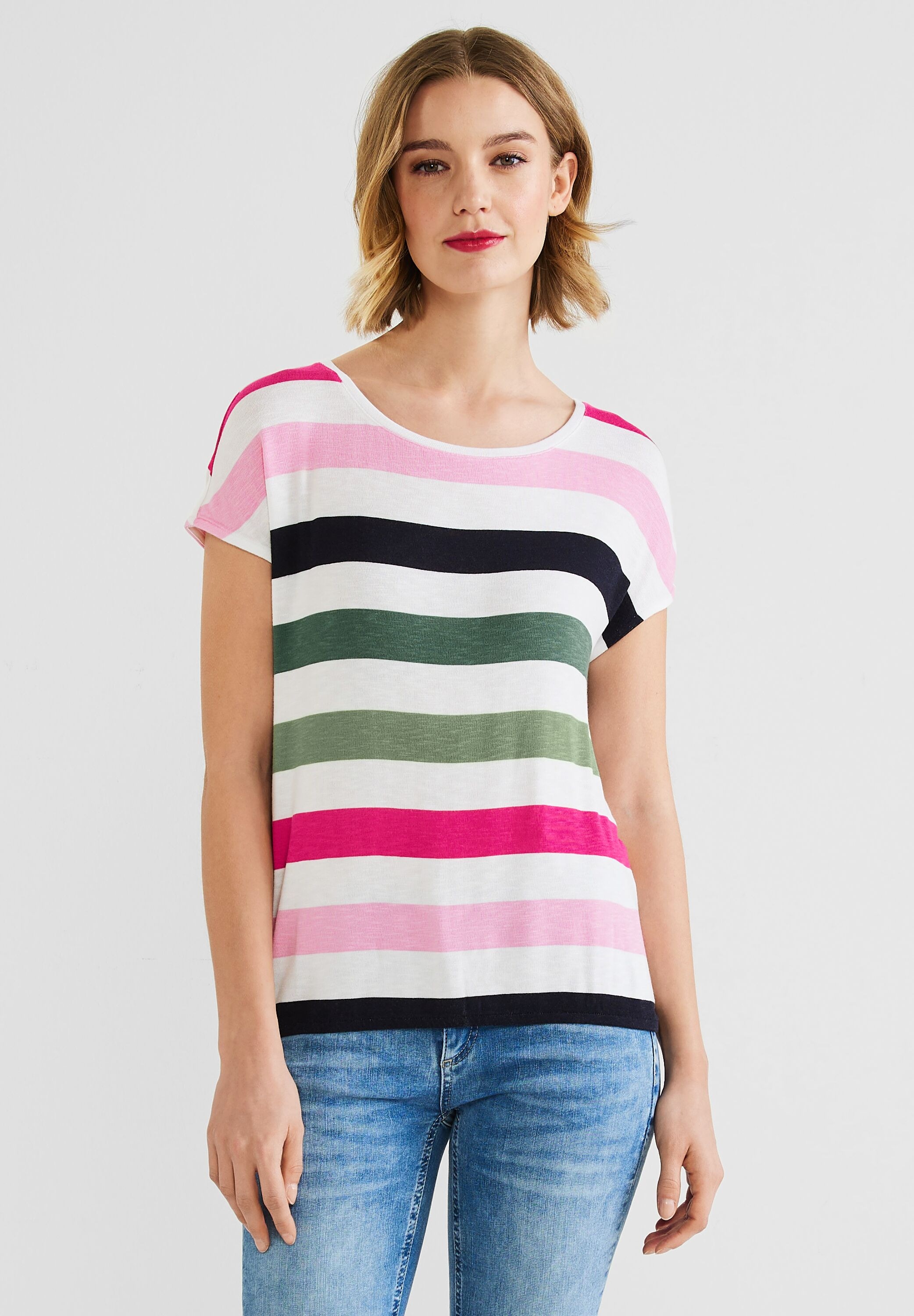 STREET ONE T-Shirt, mit bunten Streifen bestellen | T-Shirts