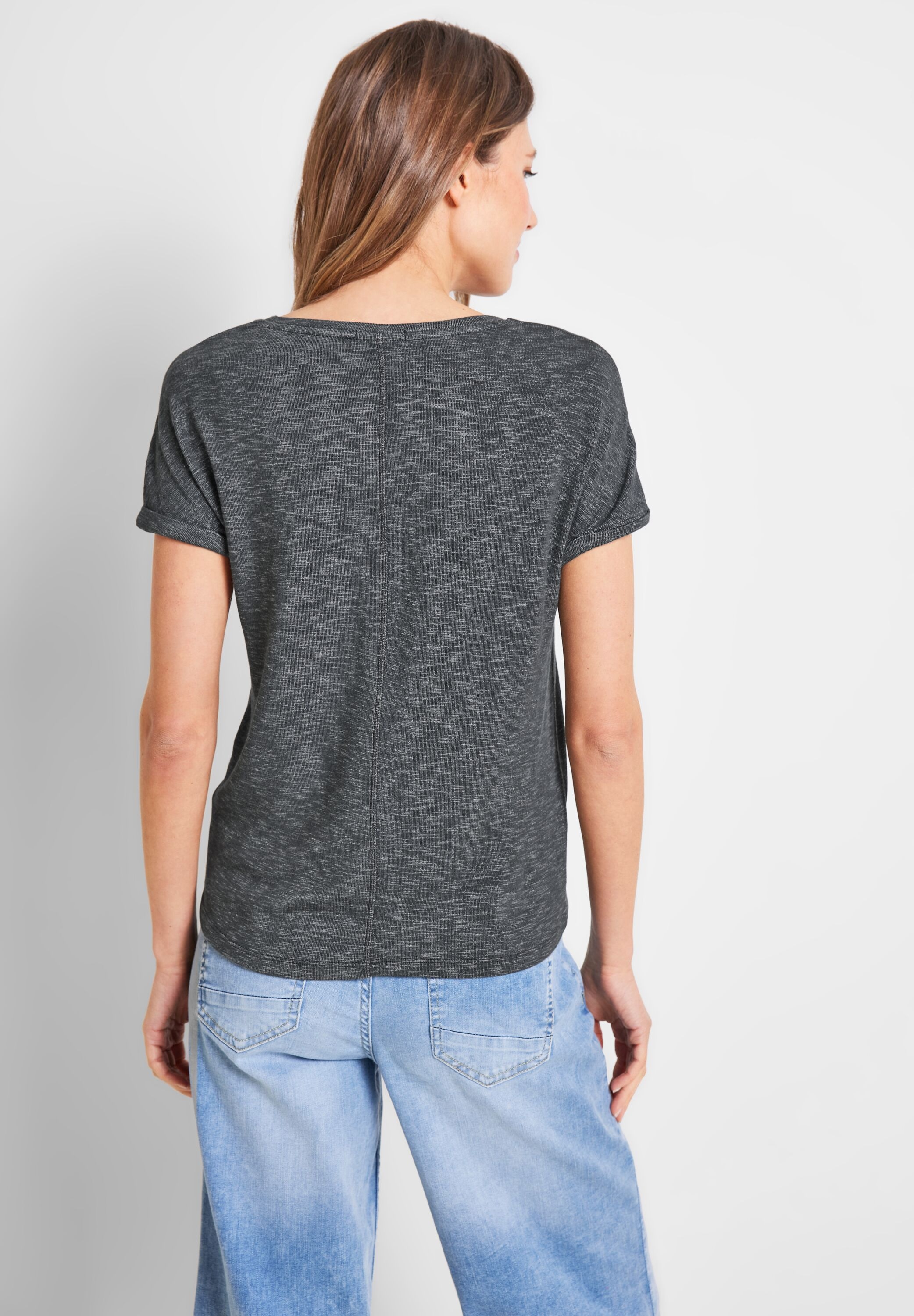 Cecil T-Shirt, mit abgerundetem V-Ausschnitt kaufen | I'm walking