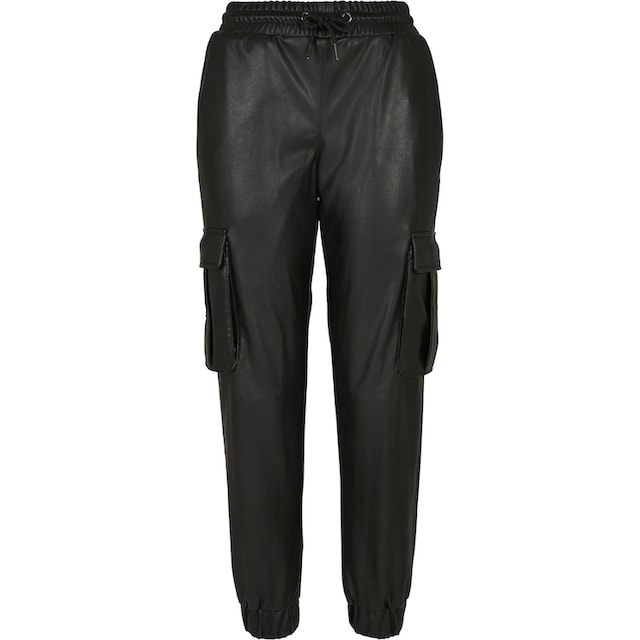 URBAN CLASSICS Cargohose »Damen Ladies Faux Leather Cargo Pants«, (1 tlg.)  online kaufen | I'm walking