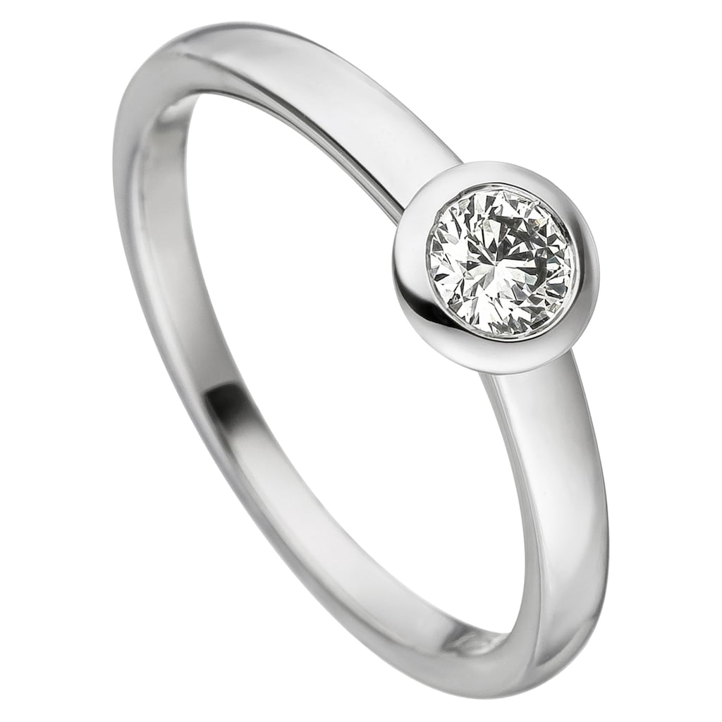 JOBO Solitärring Ring mit Diamant 0 25 ct. 585 Weißgold