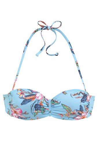 LASCANA Bügel-Bandeau-Bikini-Top »Malia«, mit tropischem Print kaufen