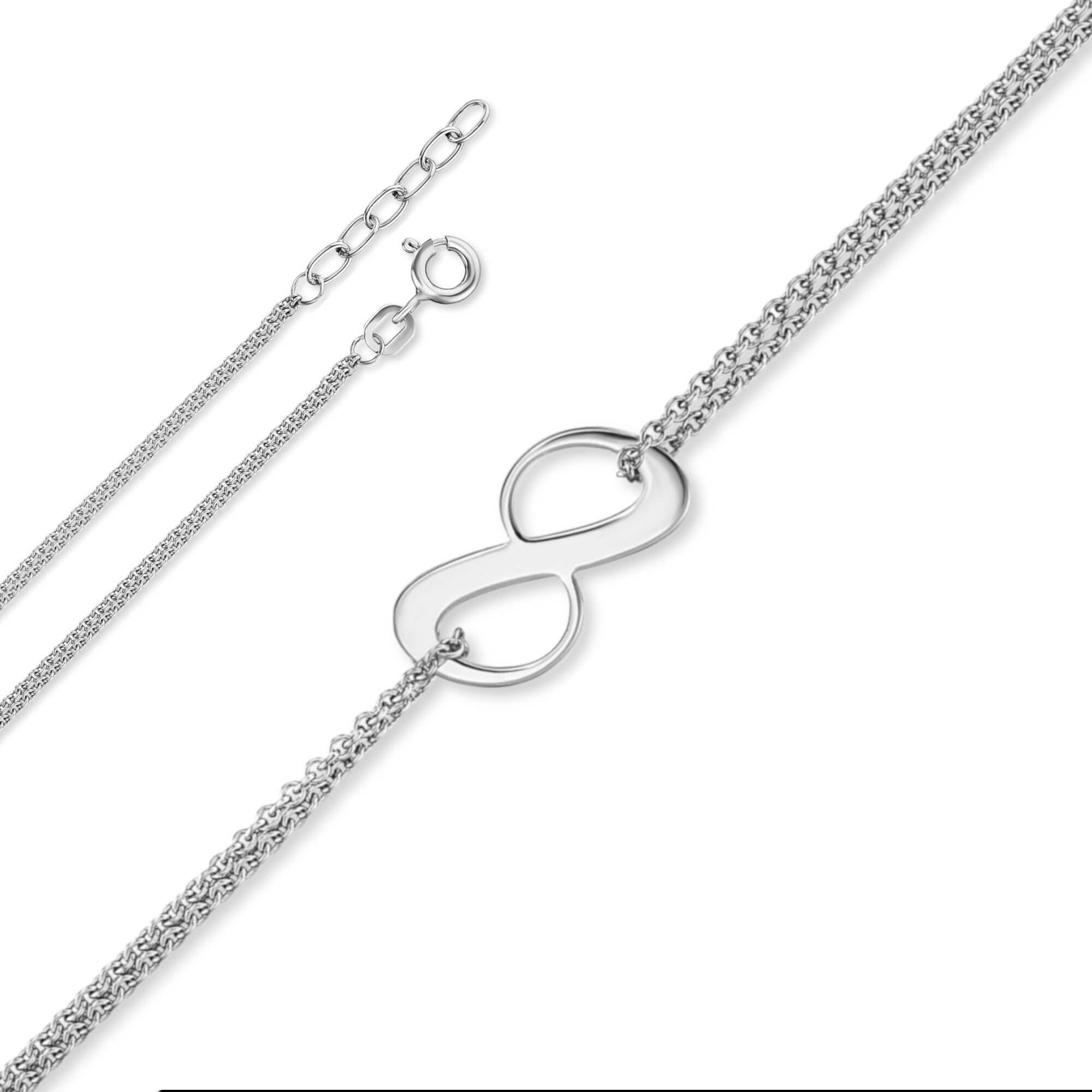 ONE ELEMENT Silberkette »Infinity Halskette aus 925 Silber 17 cm Ø 1,10  mm«, Damen Silber Schmuck Rundankerkette Infinity bestellen | I\'m walking