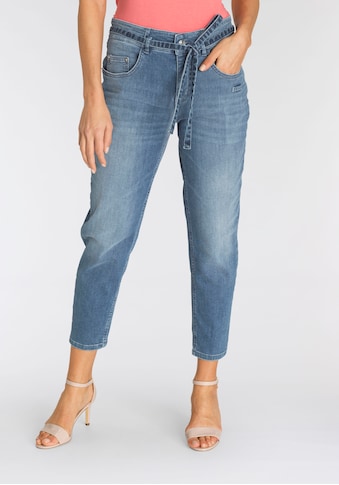 MAC Ankle-Jeans »Mina«, Moderne Karottenform mit separatem Bindeband in der Taille kaufen