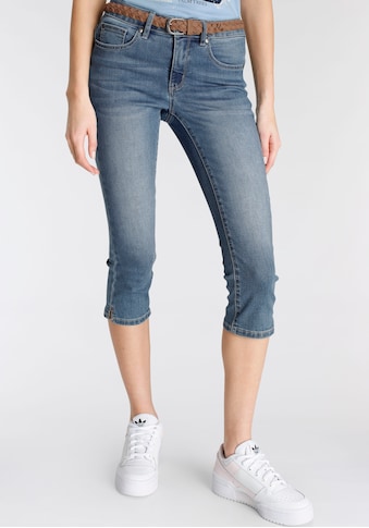 DELMAO 3/4-Jeans, (Set, 2 tlg., mit Gürtel), mit modischem Flechtgürtel inklusive... kaufen