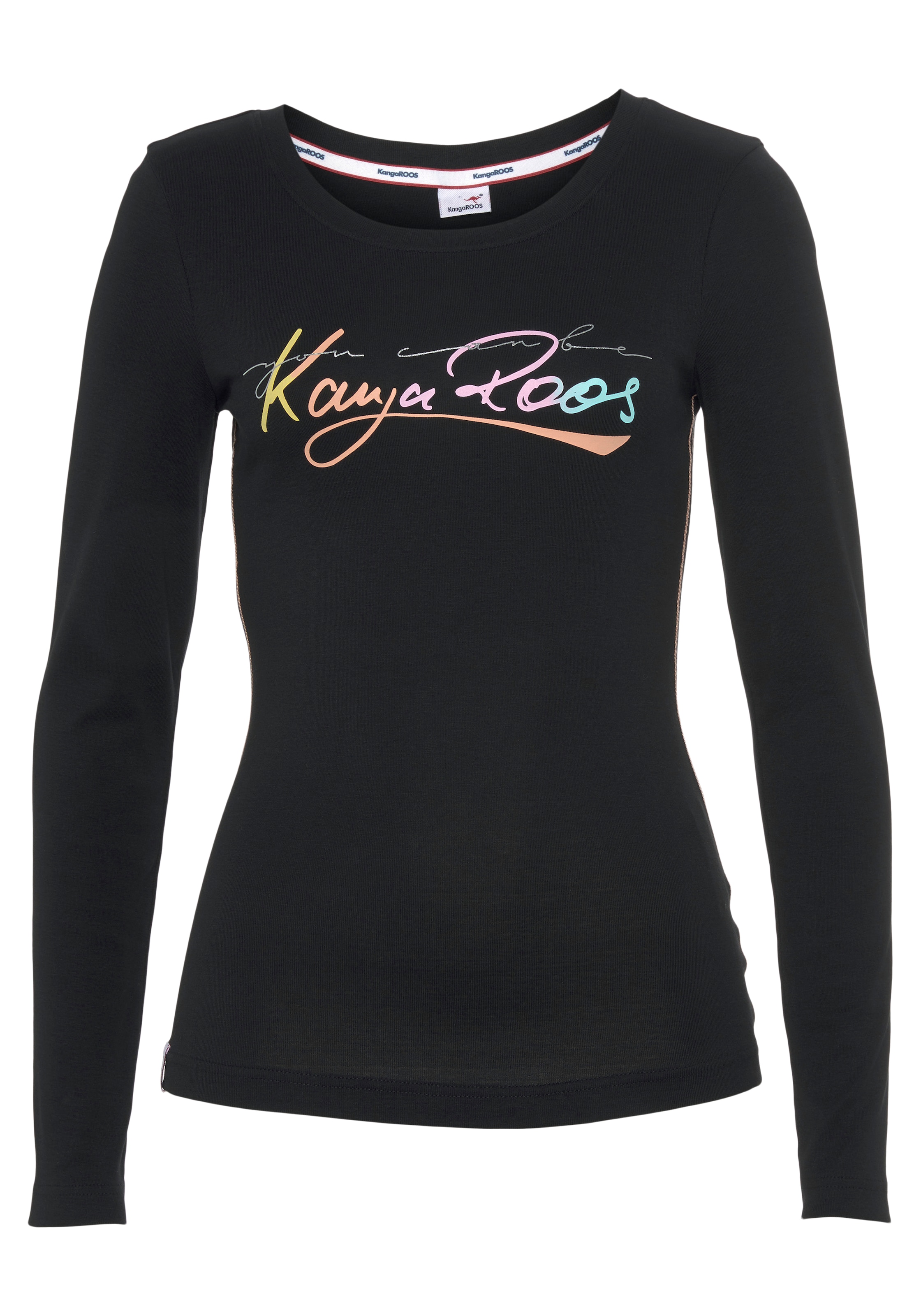 KangaROOS Langarmshirt, mit trendig farbigen Logoschriftzug - NEUE  KOLLEKTION kaufen