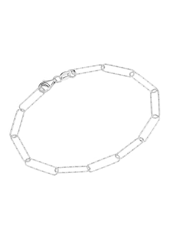 Smart Jewel Armband »längliche ovale Glieder diamantiert, Silber 925« kaufen