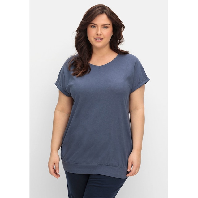 Sheego T-Shirt »Große Größen«, mit elastischem Saumbund online | I\'m walking