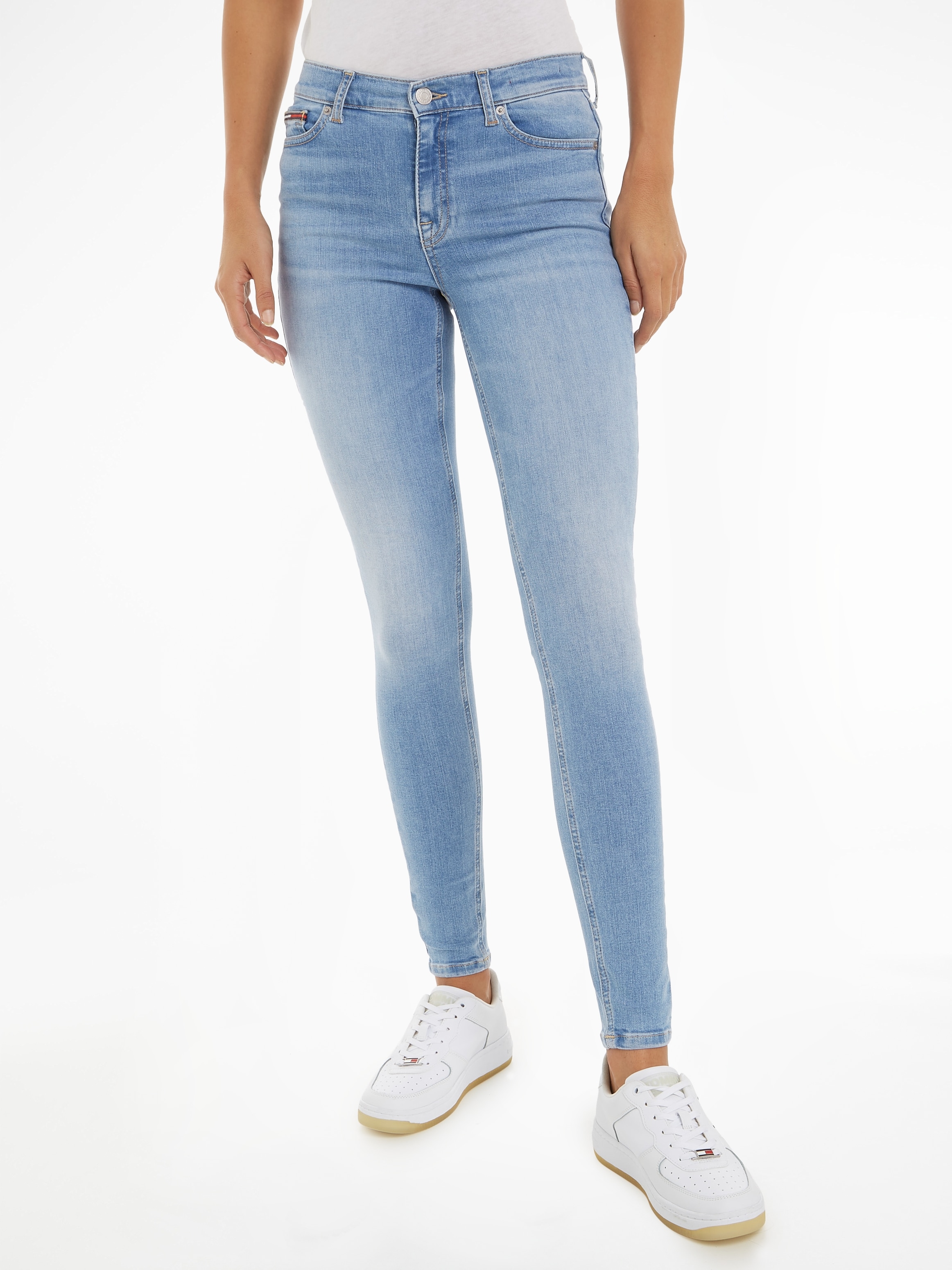Skinny-fit-Jeans, dezenten Tommy Labelapplikationen mit shoppen Jeans
