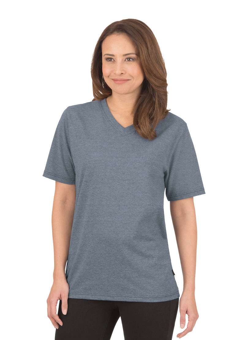 T-Shirt DELUXE »TRIGEMA online Trigema V-Shirt Baumwolle«