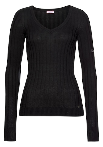 KangaROOS V-Ausschnitt-Pullover, in breit geripptem Feinstrick kaufen