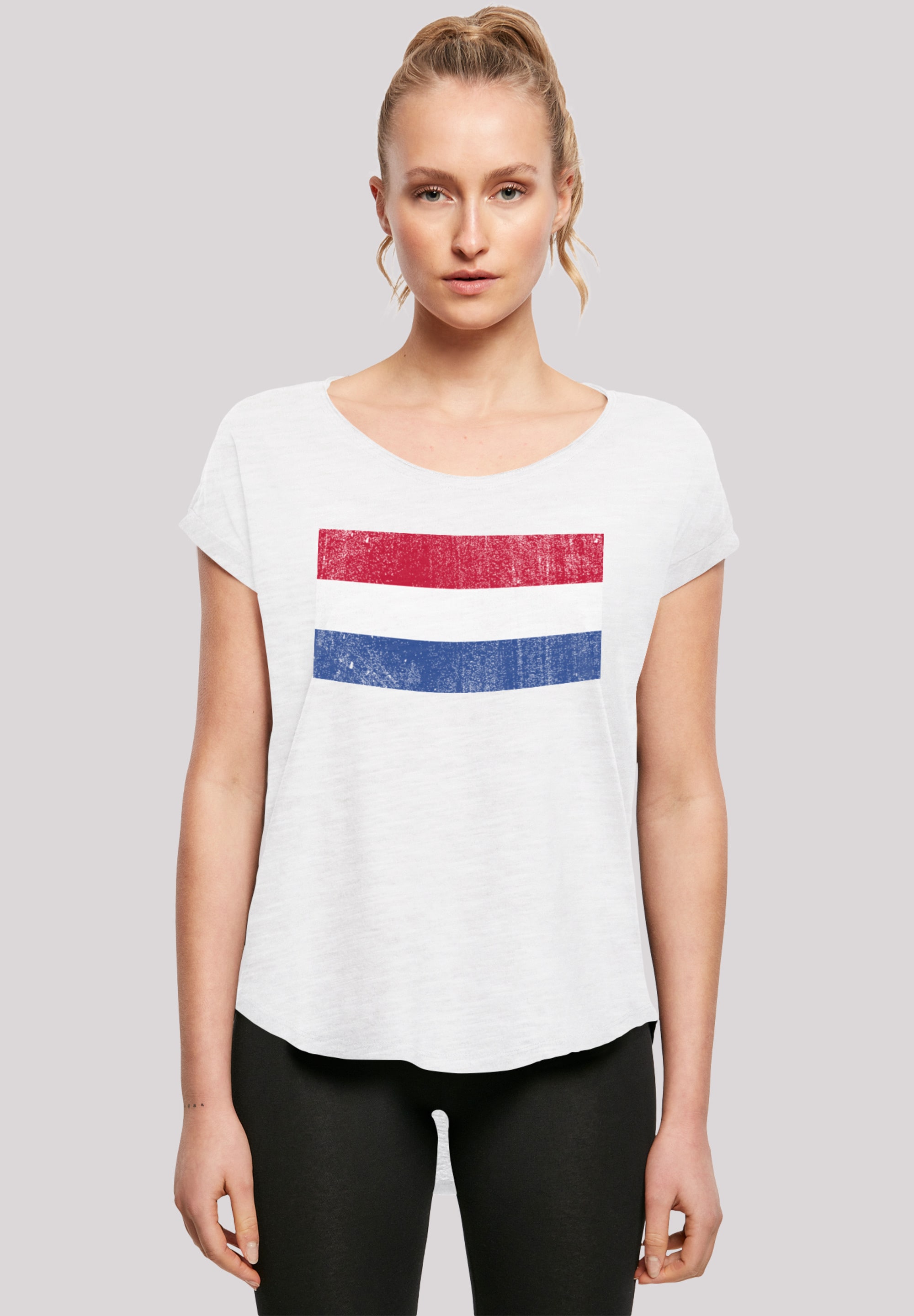 »Netherlands Holland distressed«, NIederlande shoppen Print T-Shirt Flagge F4NT4STIC