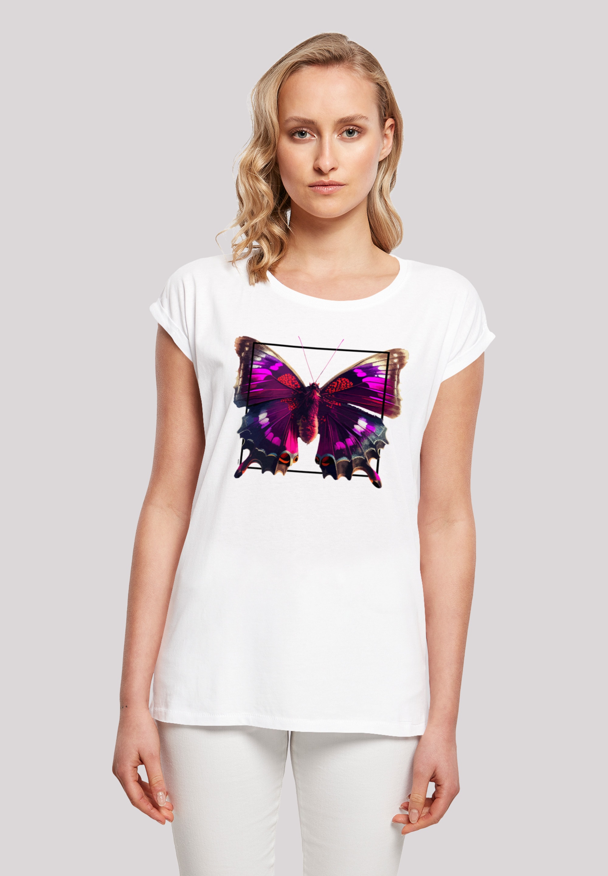 SHORT SLEEVE Schmetterling T-Shirt I\'m Print TEE«, walking | F4NT4STIC shoppen »Pink