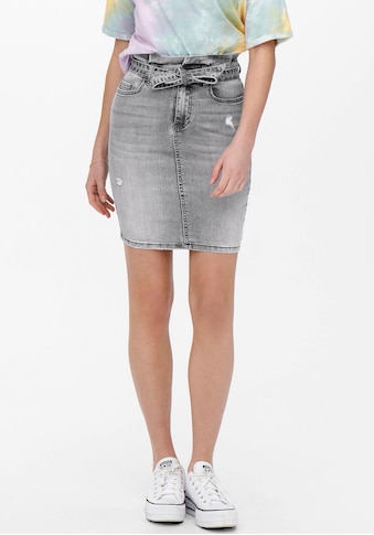 Only Jeansrock »ONLHUSH LIFE MID PAPERBAG SKIRT«, mit Paperbag Taille kaufen