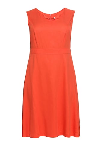 Sheego Sommerkleid »Kleid«, mit V-Schlitz, Teilungsnähten und Taillenband kaufen