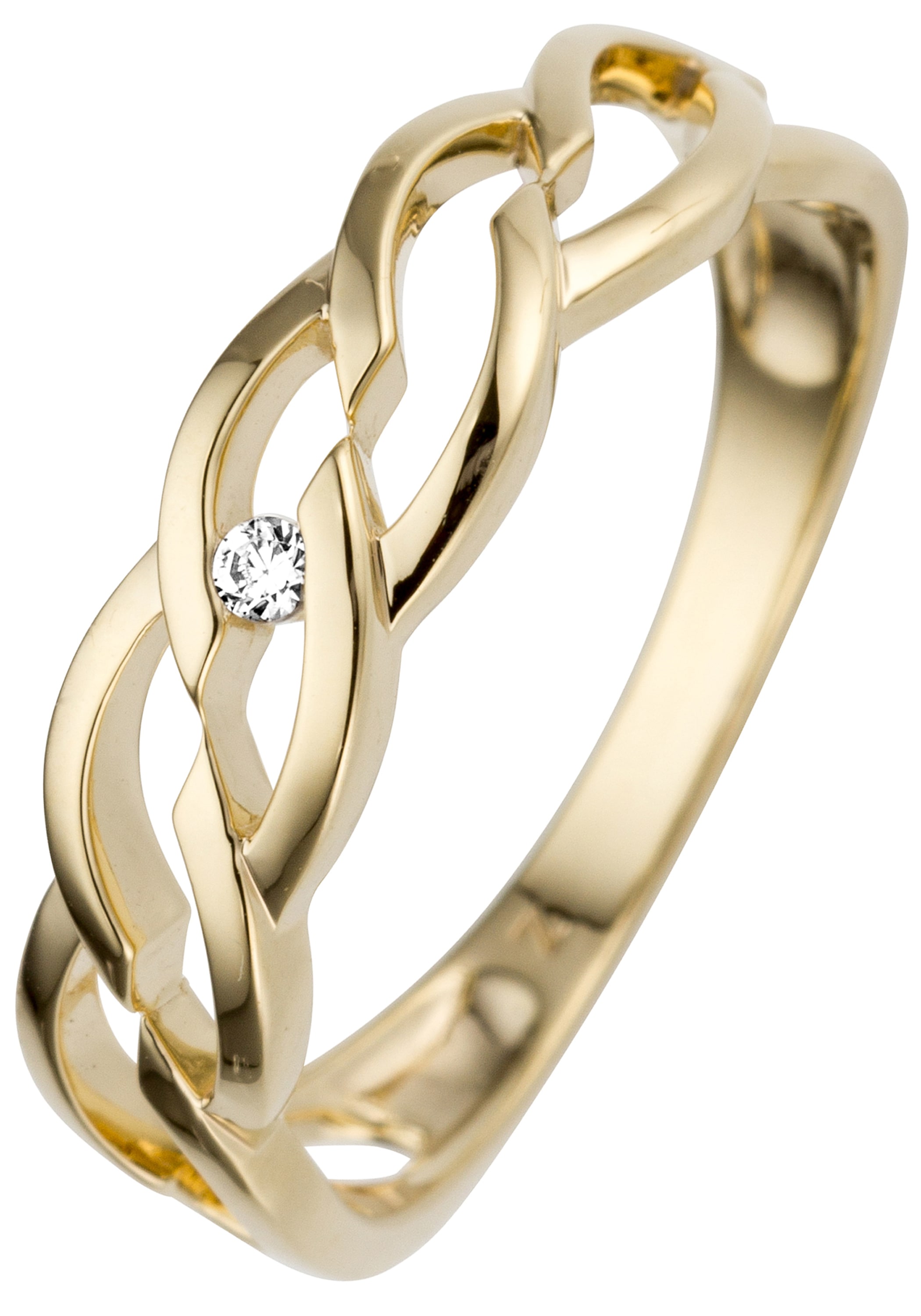 JOBO Fingerring, 585 Gold walking Diamant | mit Onlineshop I\'m im
