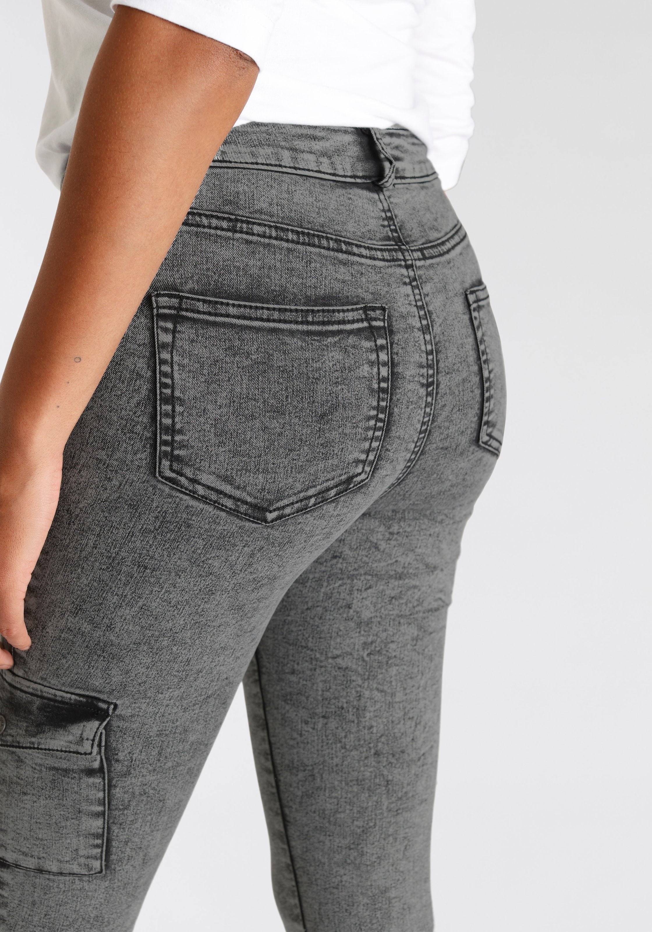 »Ultra walking Arizona mit High Skinny-fit-Jeans Cargotaschen | I\'m kaufen Waist Stretch«,