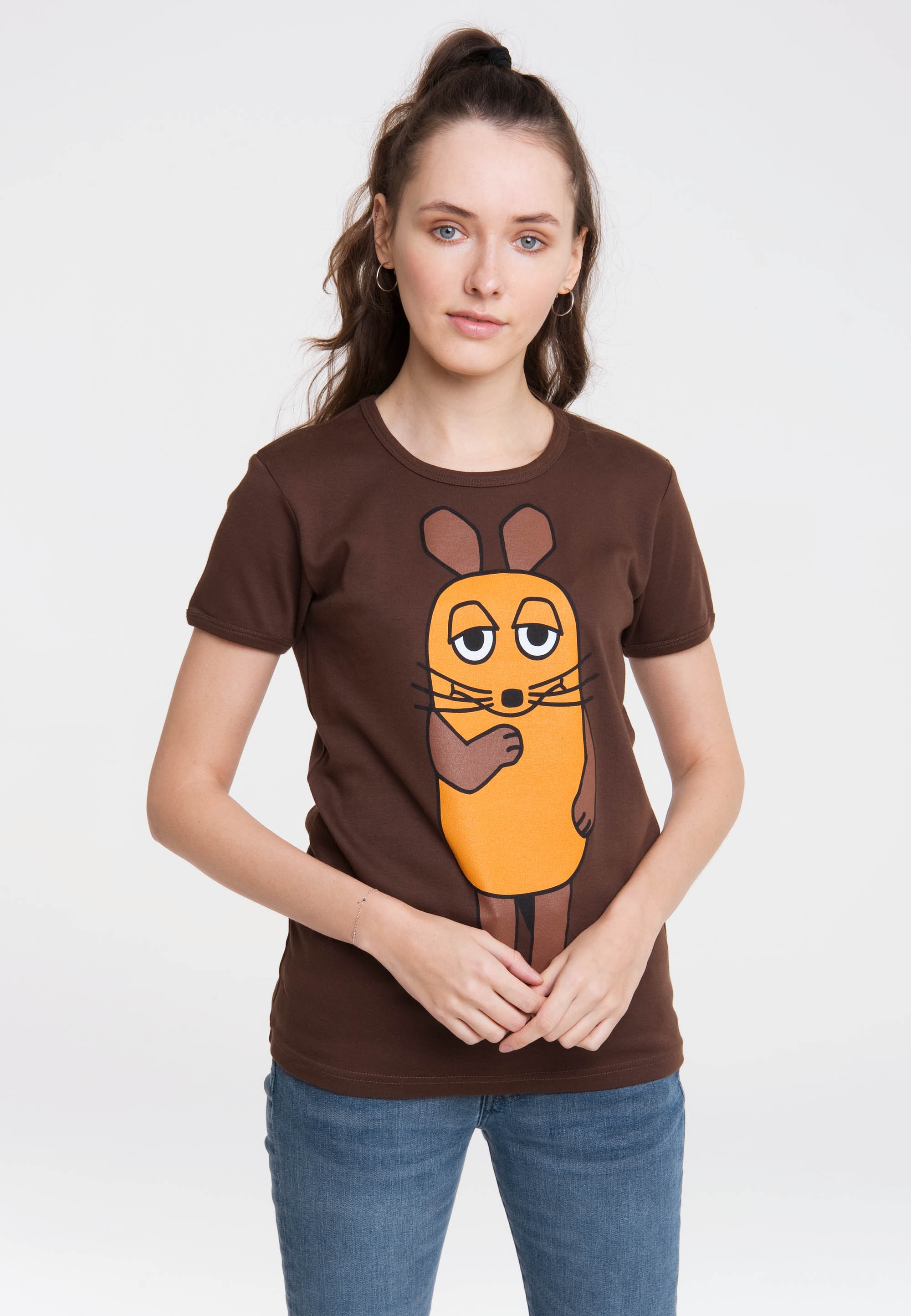 LOGOSHIRT T-Shirt »Die der shoppen Design Sendung Maus«, mit lizenziertem mit