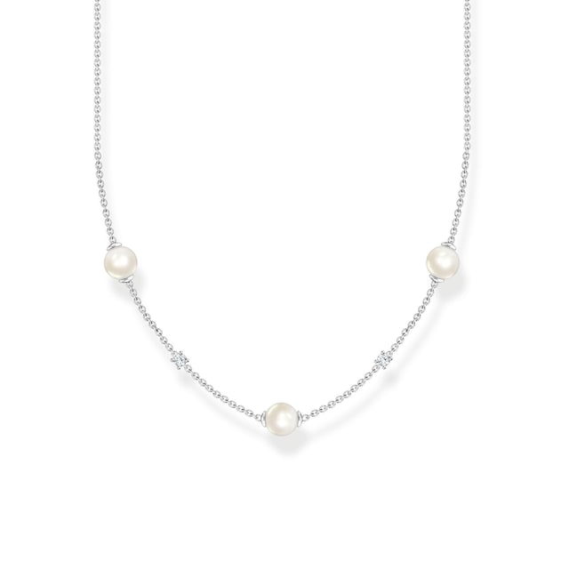 THOMAS SABO Perlenkette »Perlen mit Steinen, KE2120-167-14-L45V«, mit  Zirkonia (synth.) - mit Süßwasserzuchtperle online kaufen | I\'m walking