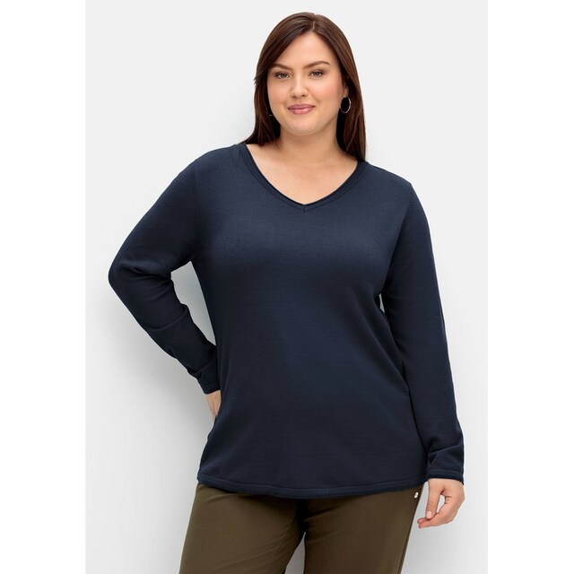 Sheego V-Ausschnitt-Pullover »Große Größen«, in flauschig weicher Qualität  bestellen