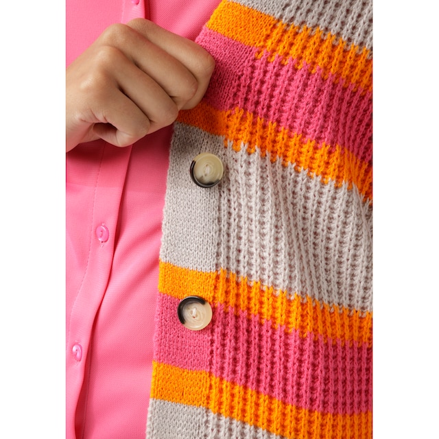 Aniston CASUAL Strickjacke, im farbenfrohem Streifen-Dessin shoppen