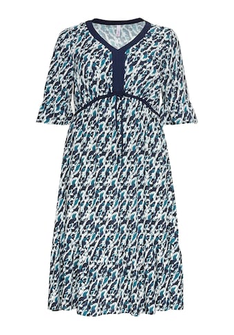 Sheego Tunikakleid »Kleid«, mit Alloverprint und Volantärmeln kaufen