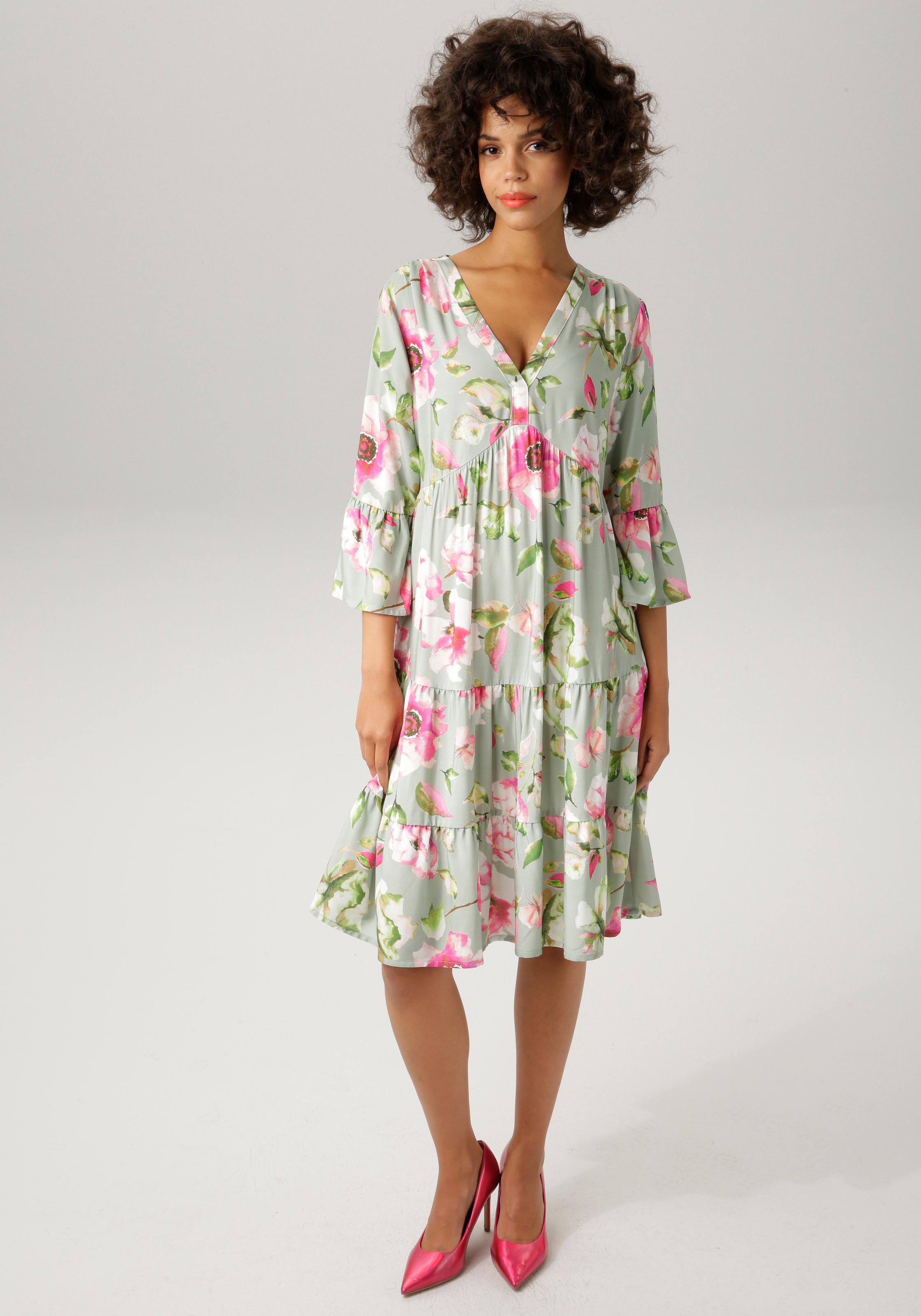 Aniston CASUAL Tunikakleid, mit fantasievollem Blumendruck bestellen