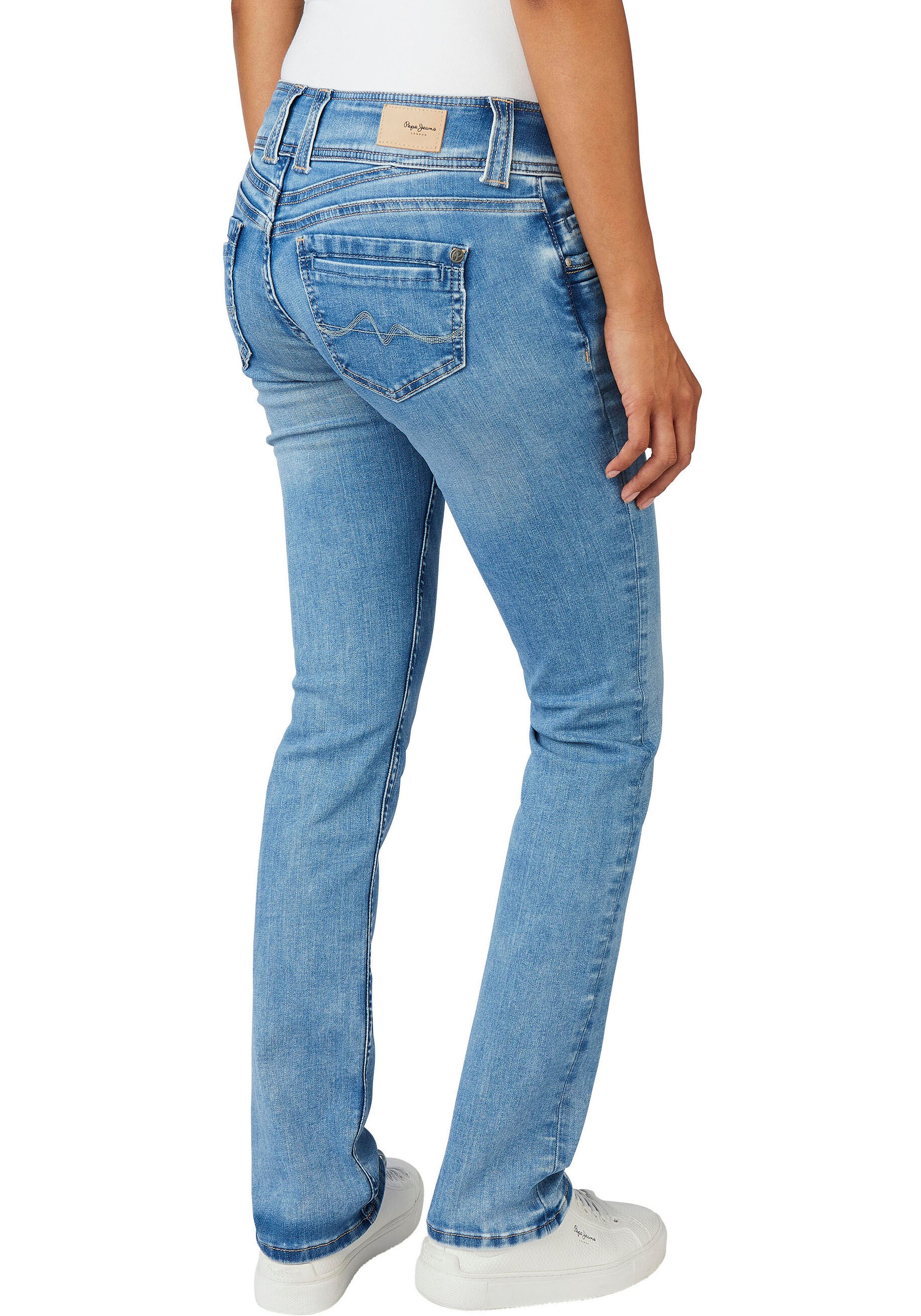 geradem »GEN«, Bein Pepe Qualtät Doppel-Knopf-Bund Straight-Jeans in Jeans mit schöner online und