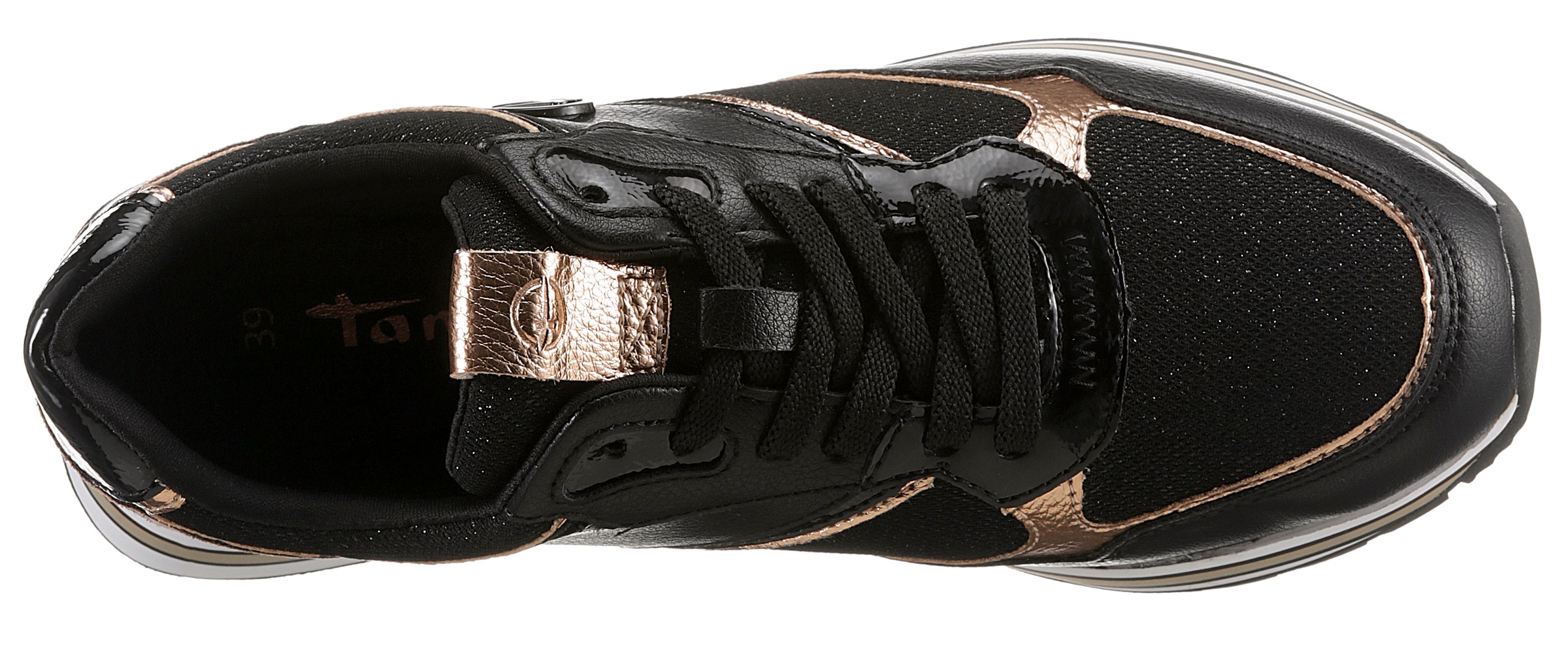 Tamaris Plateausneaker, mit feinen Glitzerschimmer