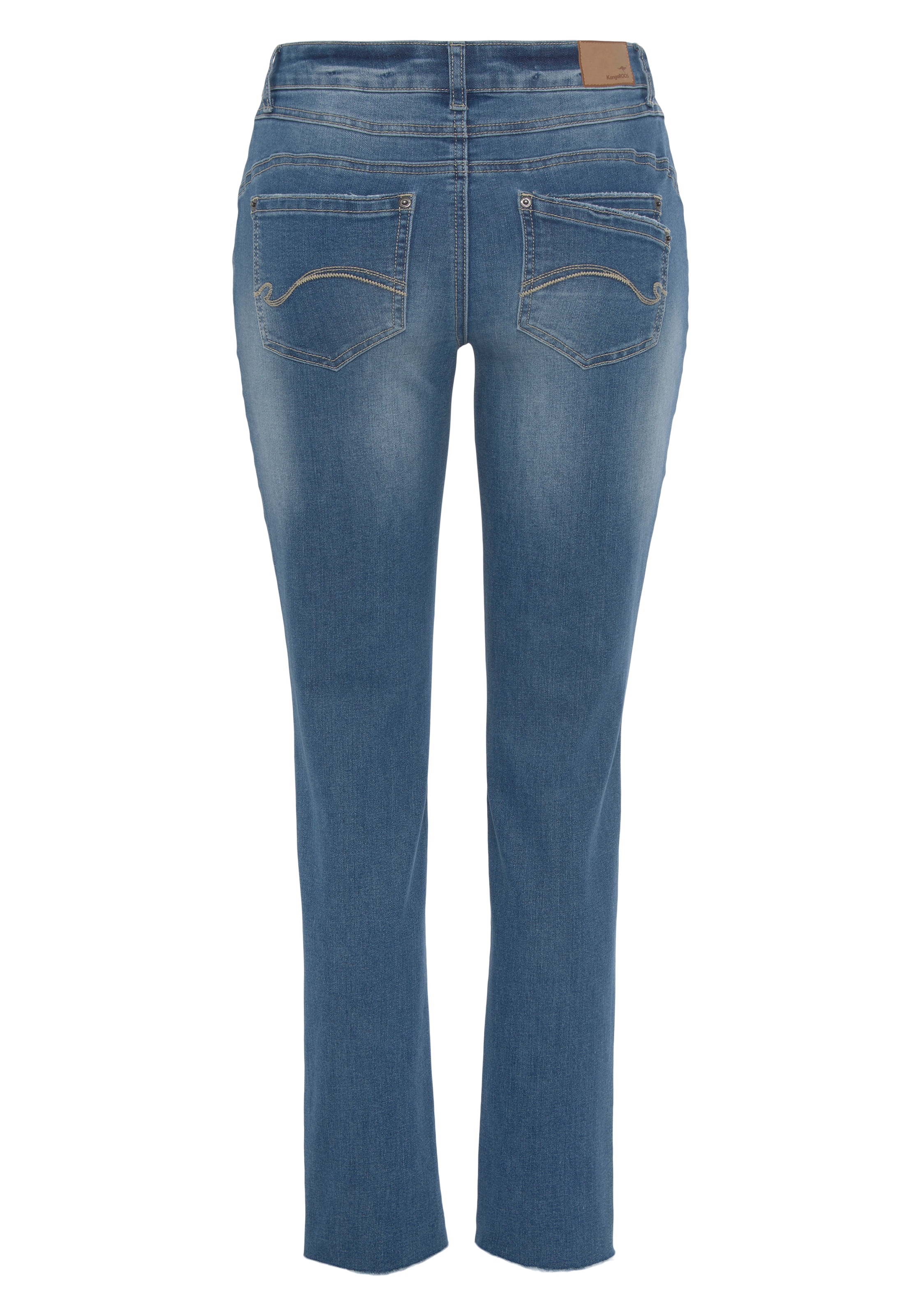 KangaROOS Regular-fit-Jeans »STRAIGHT-FIT MID RISE«, Mit offenem Saum - NEUE KOLLEKTION kaufen