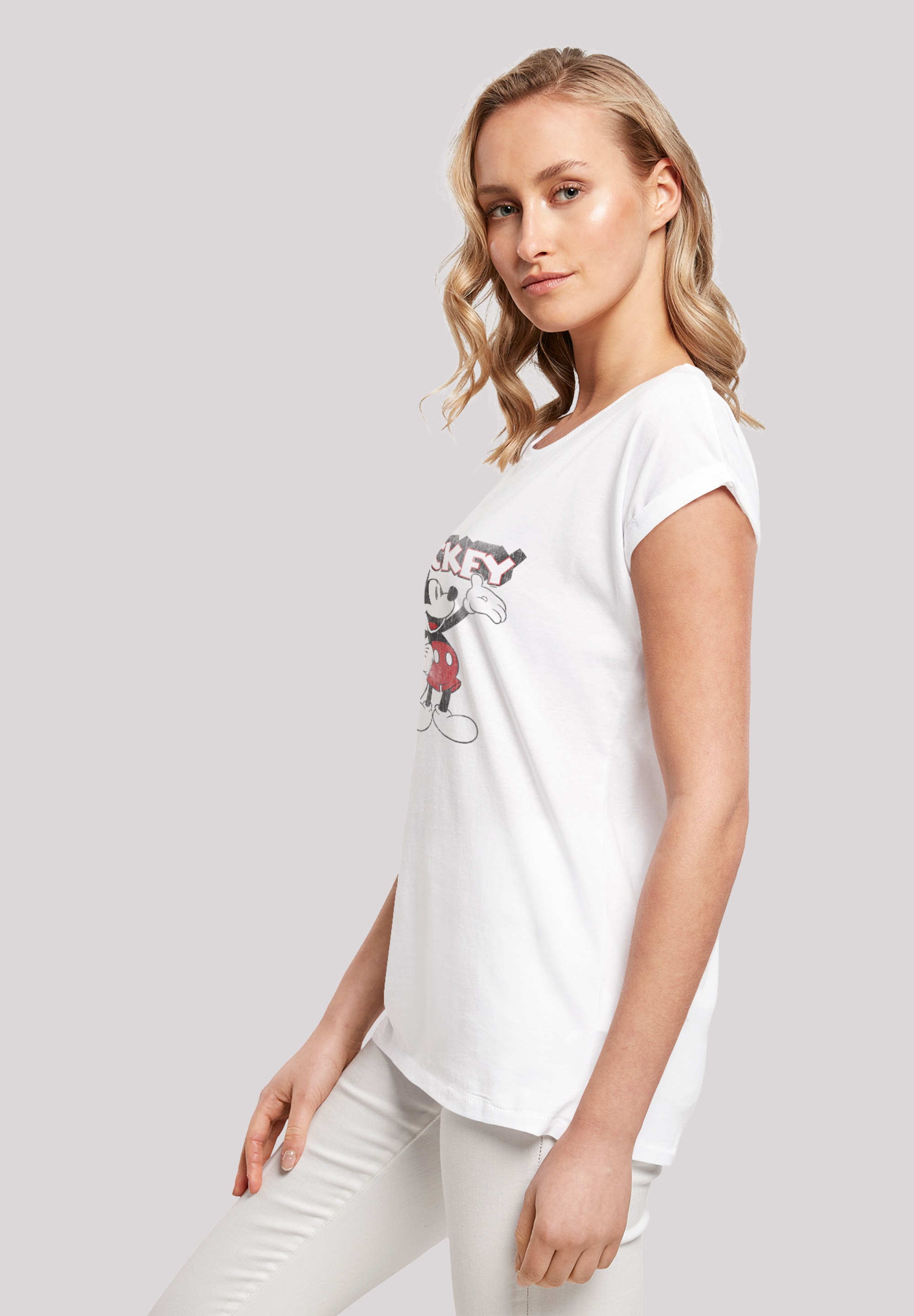 F4NT4STIC T-Shirt »Disney Mickey Mouse Presents Classic Micky Maus«,  Damen,Premium Merch,Regular-Fit,Kurze Ärmel,Bedruckt shoppen | I'm walking