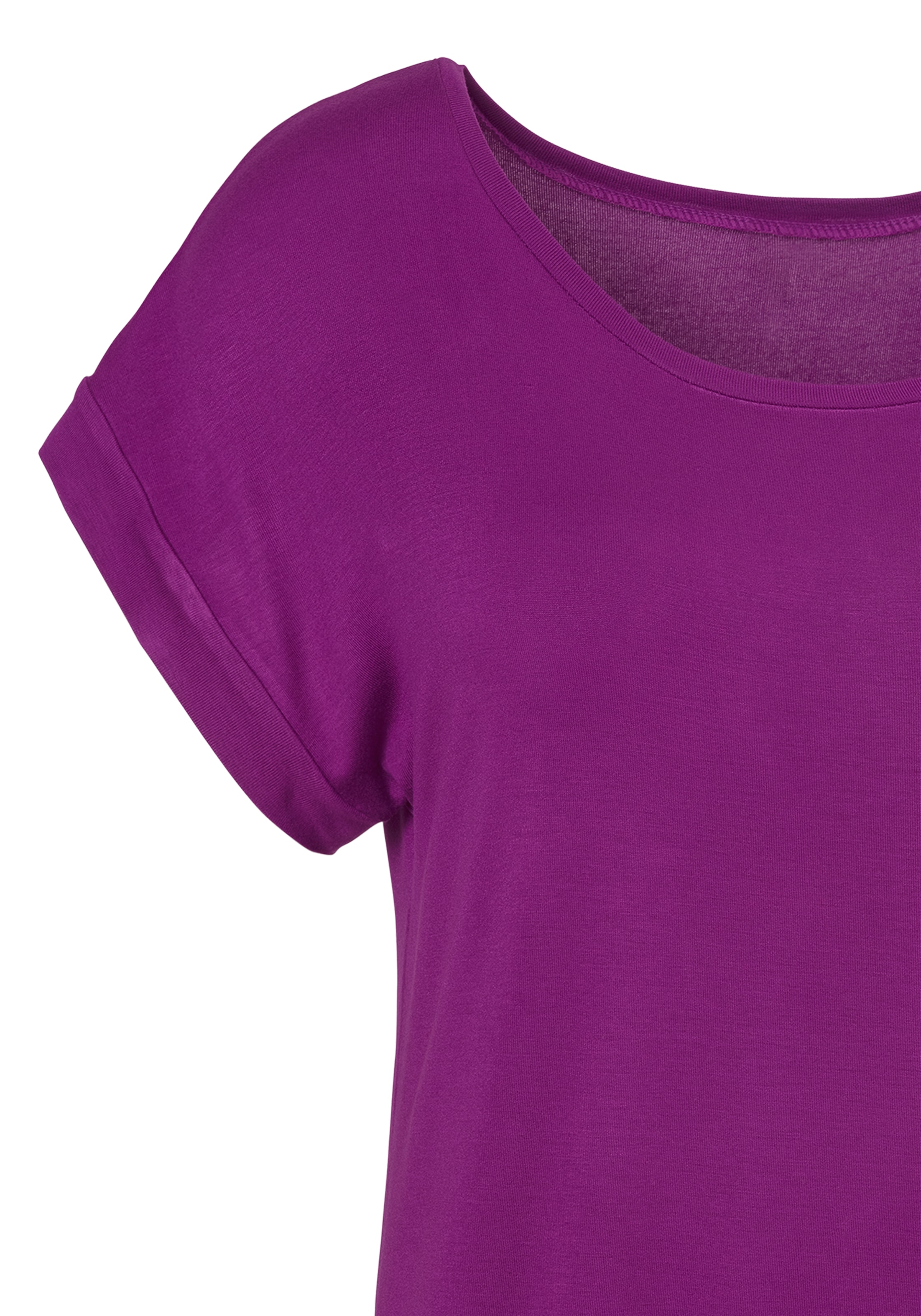 Vivance T-Shirt, (2er-Pack), elastischem | Saumabschluss mit bestellen I\'m walking