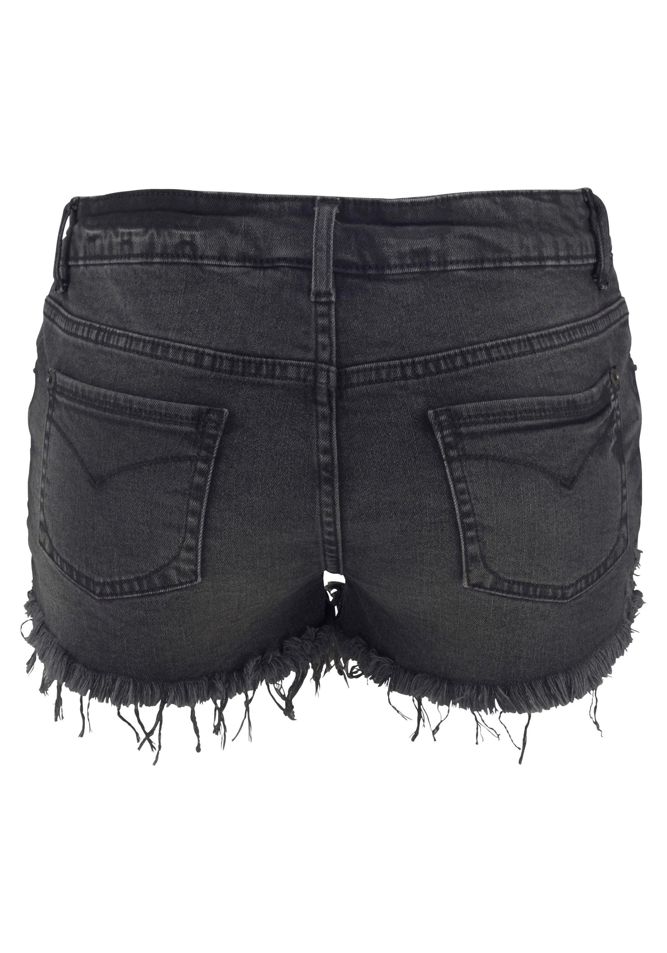 Buffalo Jeanshotpants, mit Fransen am Saum kaufen
