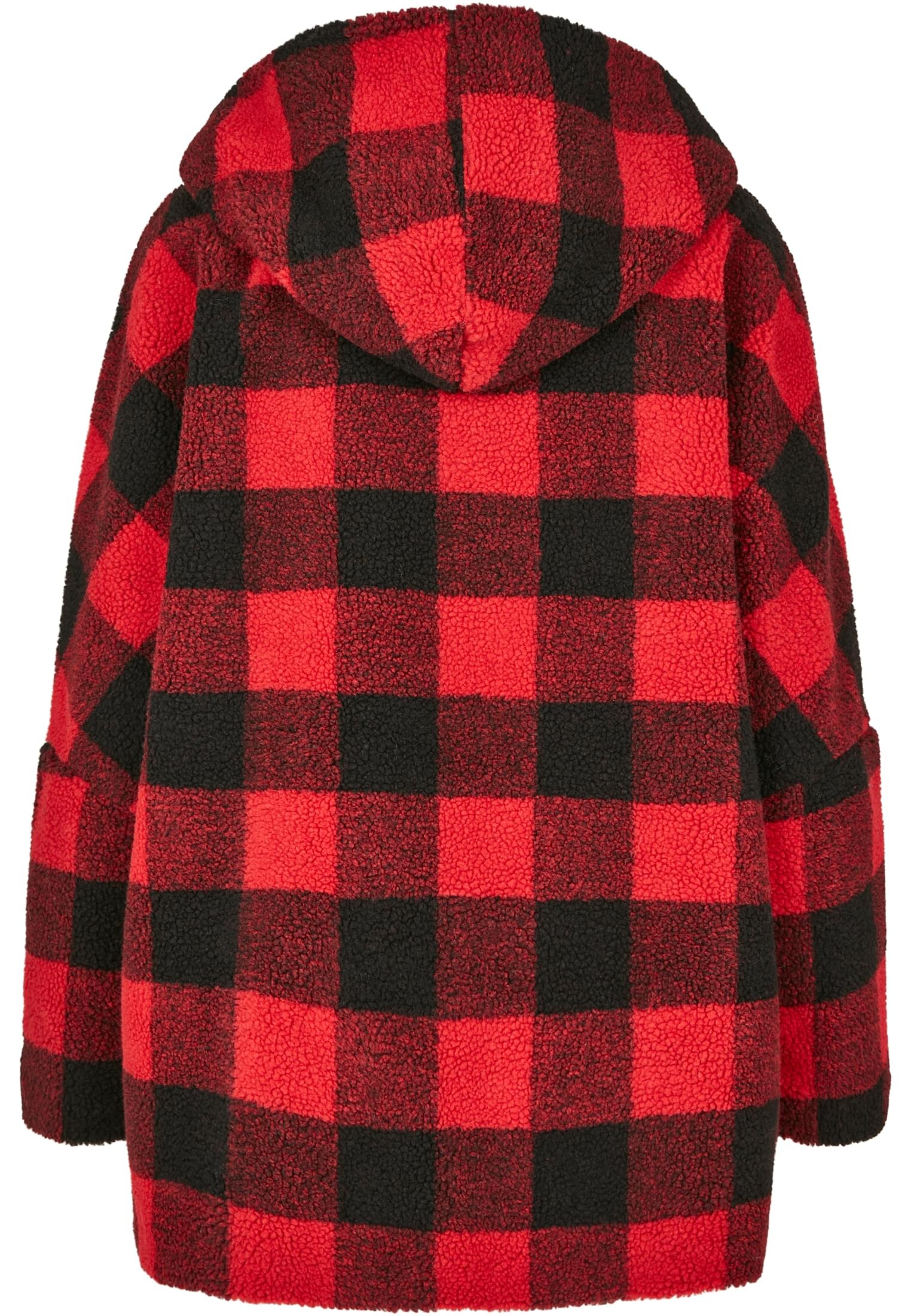 URBAN CLASSICS Winterjacke »Damen Ladies ohne Jacket«, (1 Kapuze Sherpa Check St.), bestellen Oversized Hooded