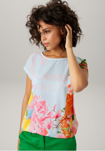 Aniston CASUAL T-Shirt, farbenfroh mit Südfrüchten und Blumen bedruckt - NEUE KOLLEKTION kaufen