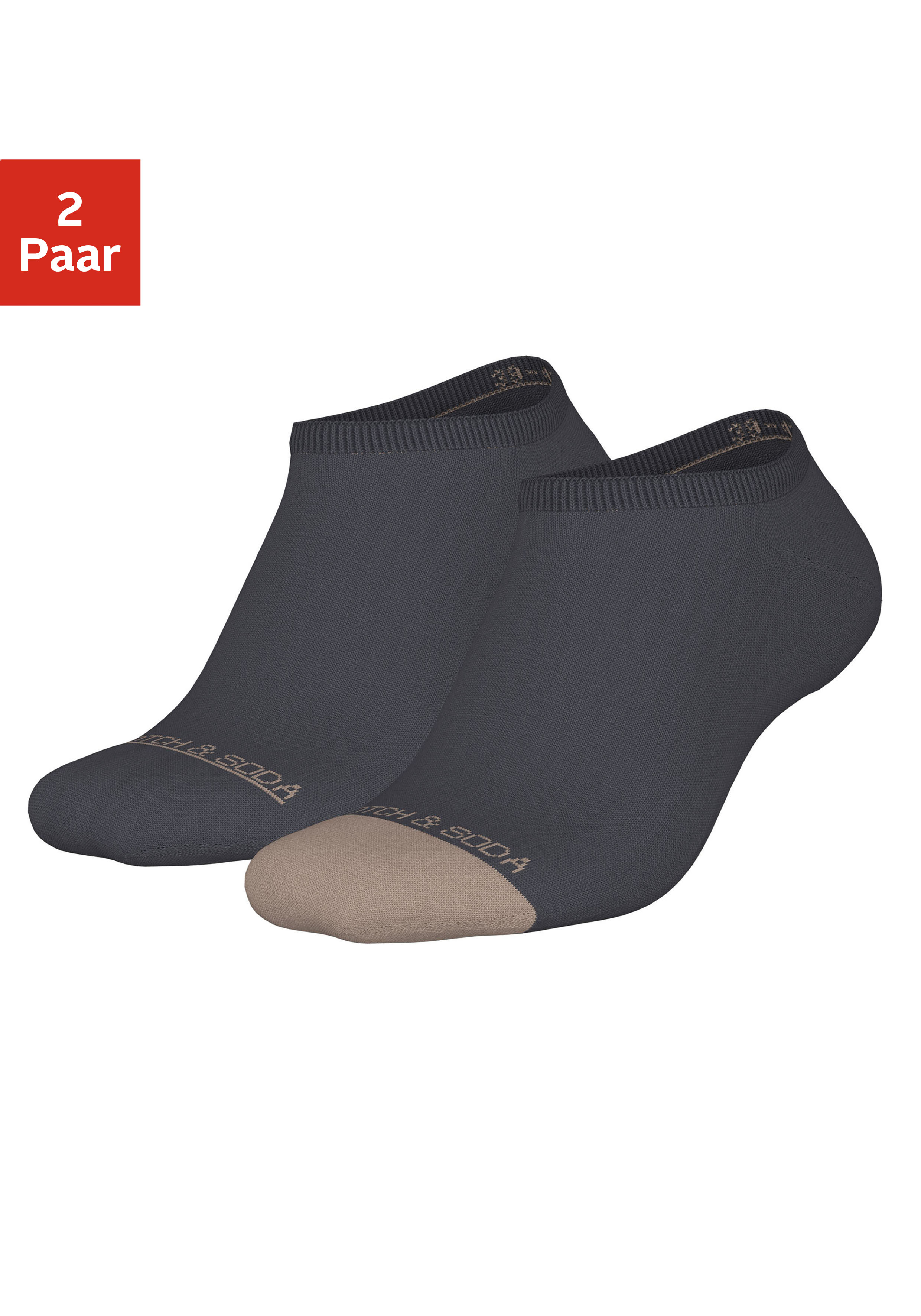 Camano Sneakersocken, I\'m (Packung, walking | Paar), bestellen 4 und Micro-Plüsch Ferse mit Zehen