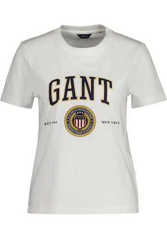 Gant Rundhalsshirt, mit coolem Logodruck kaufen