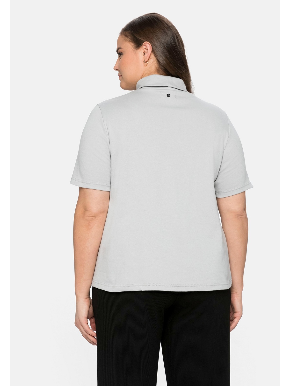 in | walking I\'m T-Shirt A-Linie Größen«, leichter »Große kaufen Sheego mit Stehkragen,