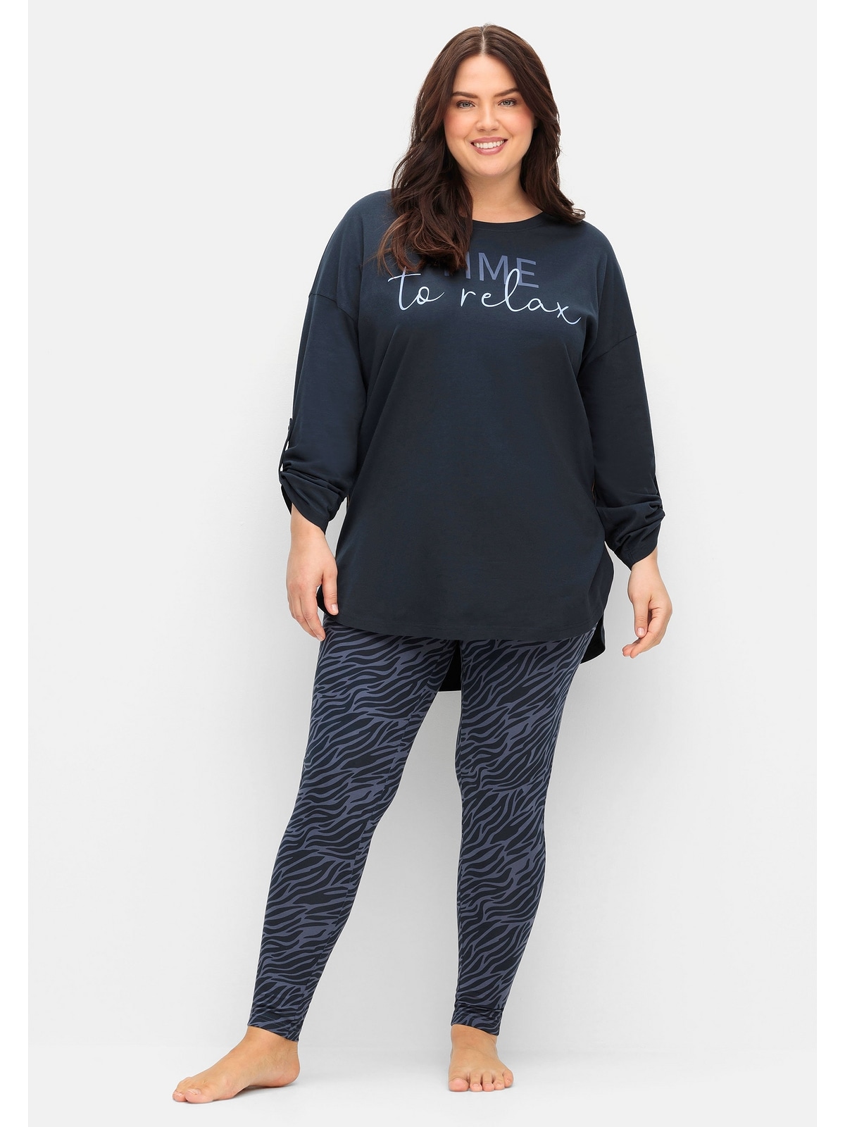 Sheego Longshirt »Große Größen«, mit Wording-Frontprint online kaufen | I\'m  walking | T-Shirts