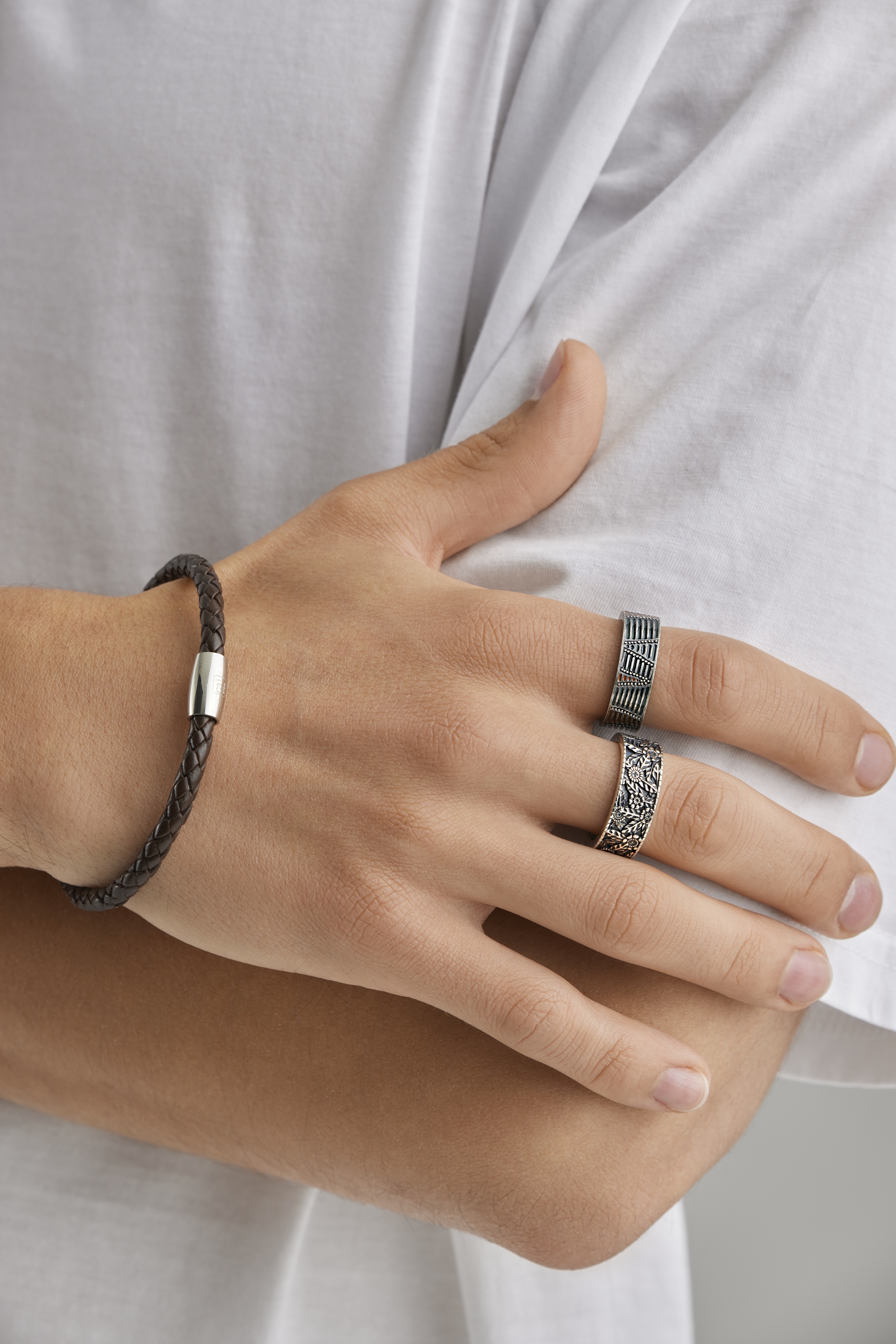CAÏ Armband »Edelstahl Leder braun 20cm« online kaufen | I\'m walking
