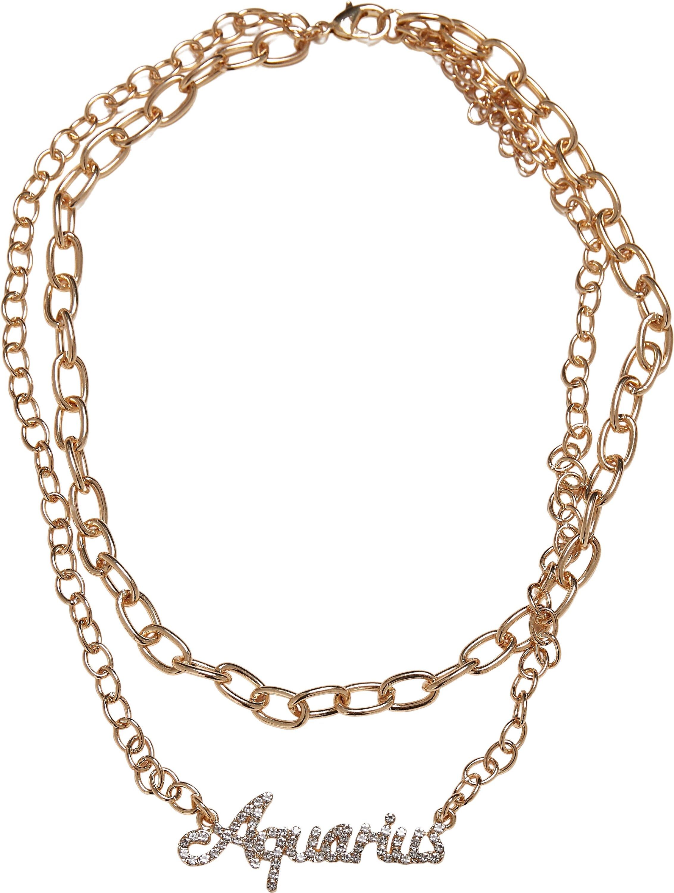 URBAN CLASSICS Edelstahlkette »Accessoires Diamond Zodiac Golden Necklace«  im Onlineshop | I\'m walking | Ketten ohne Anhänger