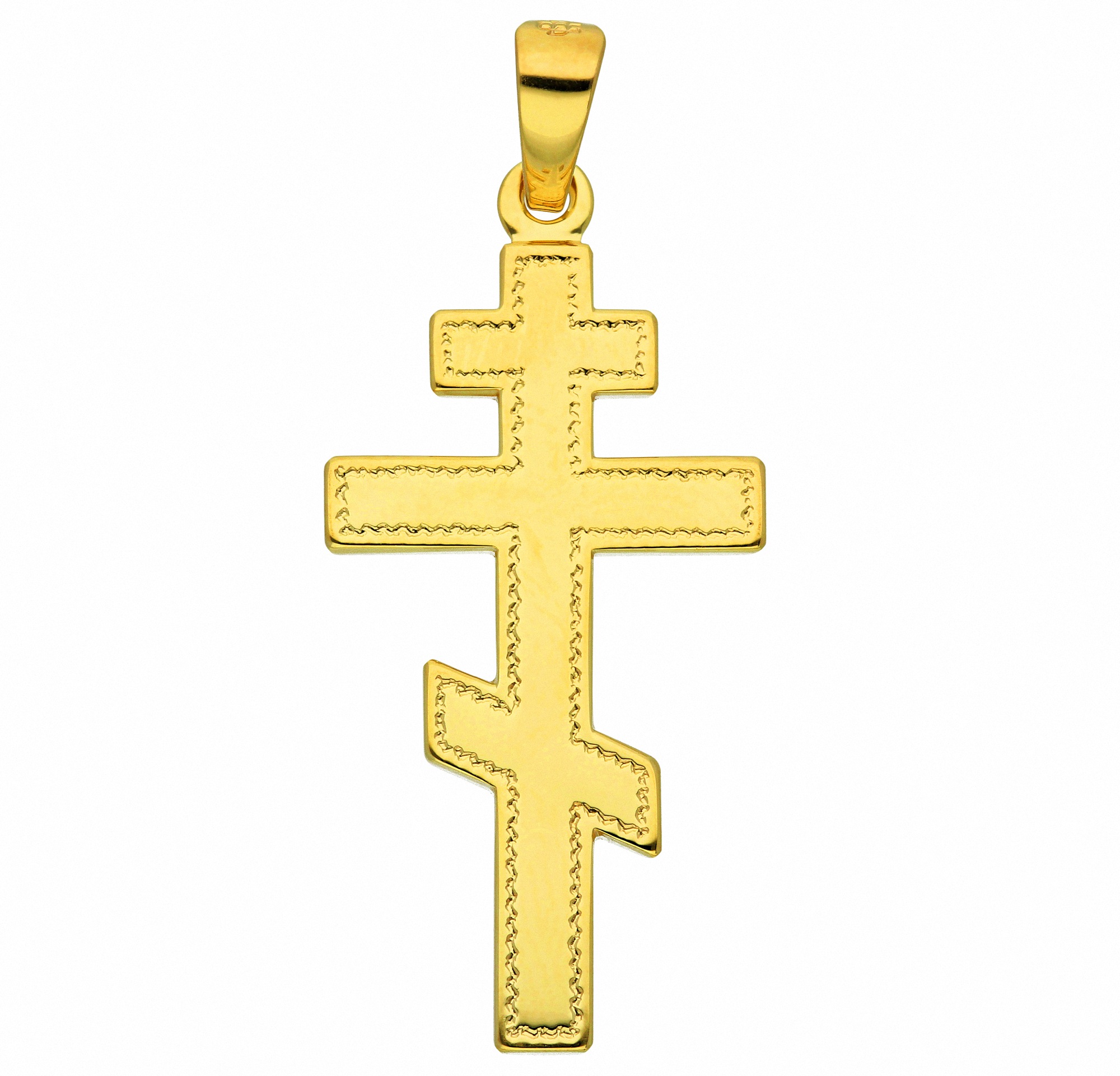 Adelia´s Kette mit Anhänger 585 Gold Kreuz Anhänger Schmuckset - Set mit  Halskette