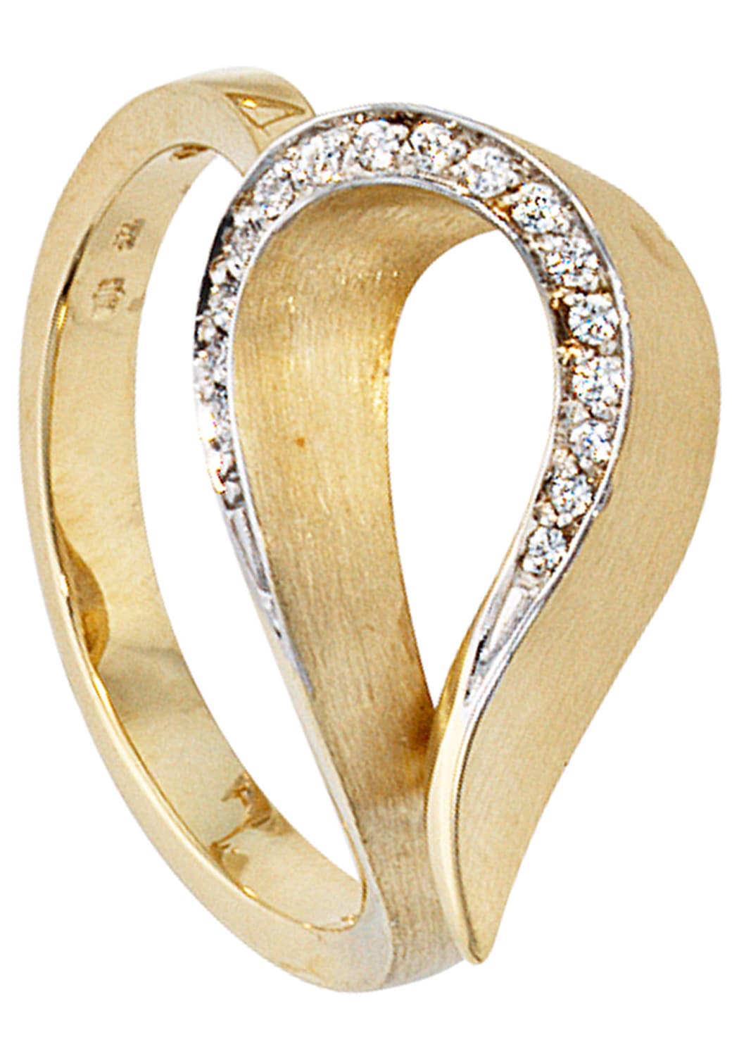 JOBO Diamantring, bicolor mit Diamanten online | kaufen 16 walking I\'m 585 Gold