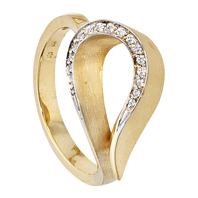 JOBO Diamantring, 585 Gold bicolor mit 16 Diamanten online kaufen | I'm  walking